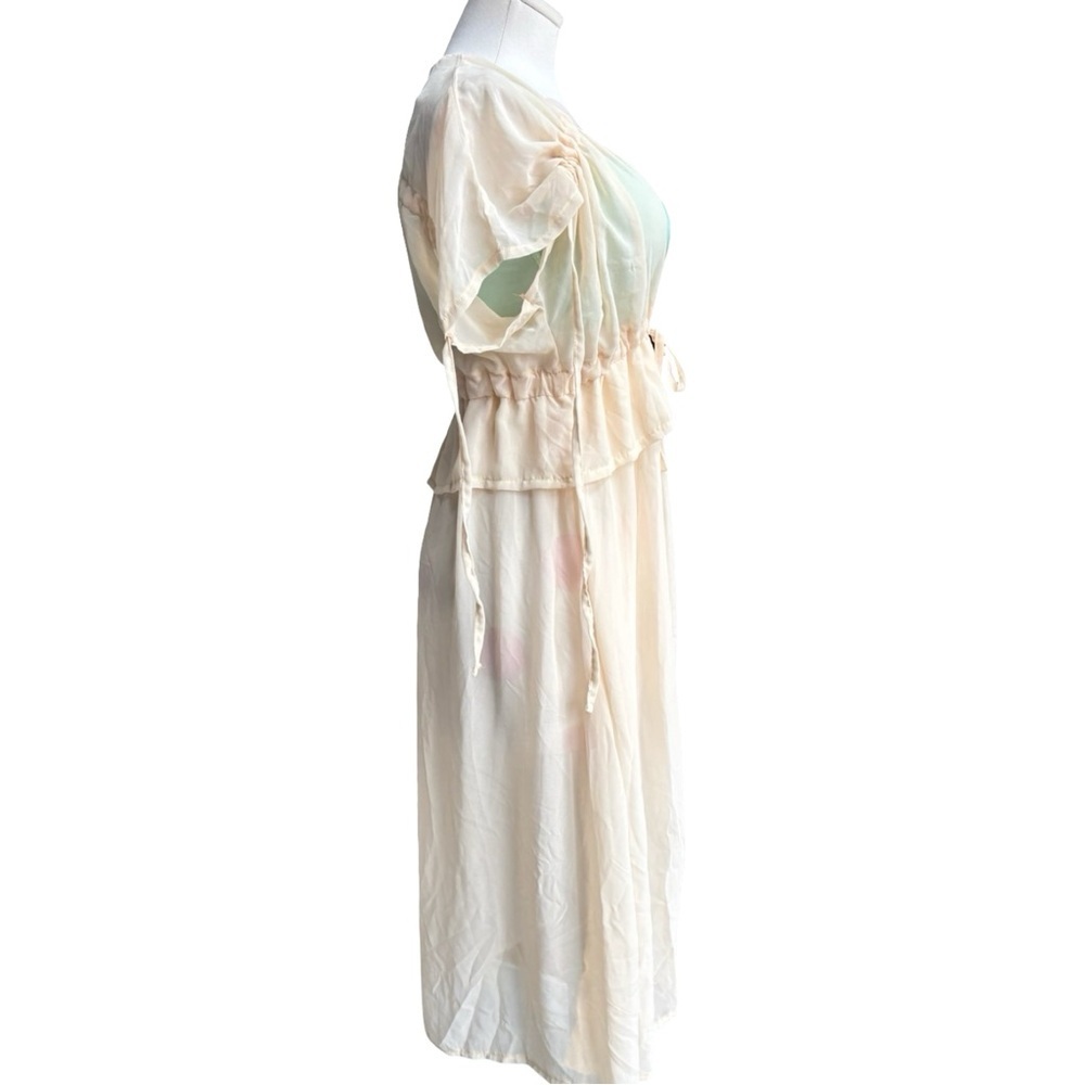 Coquette - sheer cream- lingerie robe S/m - Picture 2 of 6